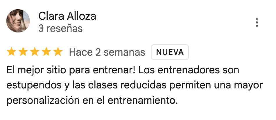 Reseña de 5 estrellas de 360Fitness Barcelona, captura 63 de mayo de 2025