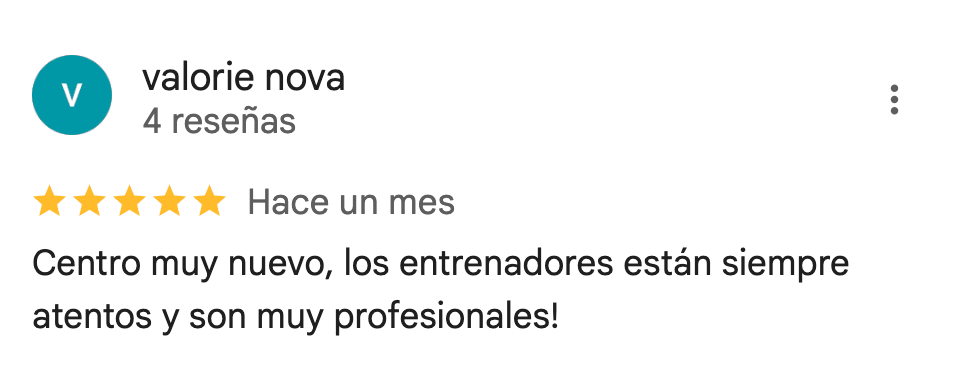 Reseña de 5 estrellas de 360Fitness Barcelona, captura 72 de mayo de 2025
