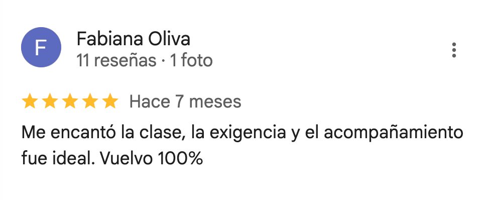 Reseña de 5 estrellas de 360Fitness Barcelona, captura 74 de mayo de 2025