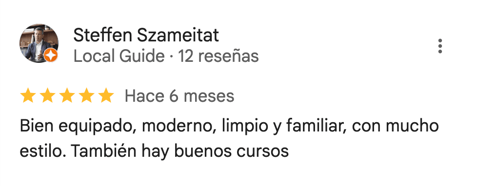 Reseña de 5 estrellas de 360Fitness Barcelona, captura 75 de mayo de 2025