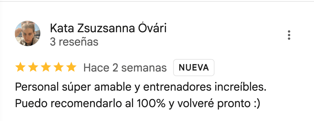 Reseña de 5 estrellas de 360Fitness Barcelona, captura 82 de mayo de 2025