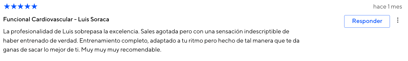 Reseña de 5 estrellas de 360Fitness Barcelona, captura 37 de agosto de 2025