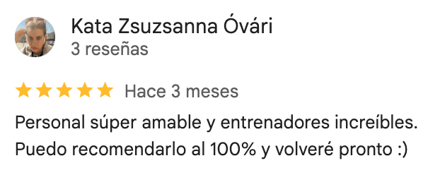 Reseña de 5 estrellas de 360Fitness Barcelona, captura 56 de agosto de 2025