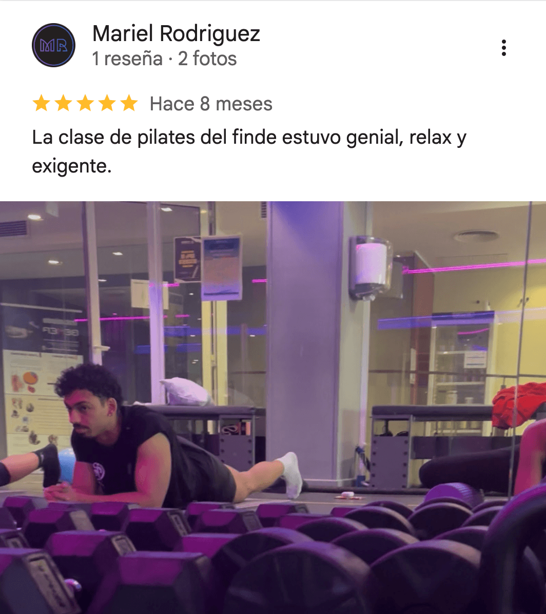 Reseña de 5 estrellas de 360Fitness Barcelona, captura 7 de julio de 2026
