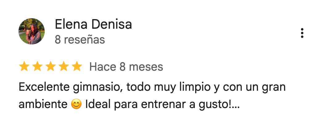 Reseña de 5 estrellas de 360Fitness Barcelona, captura 8 de julio de 2026