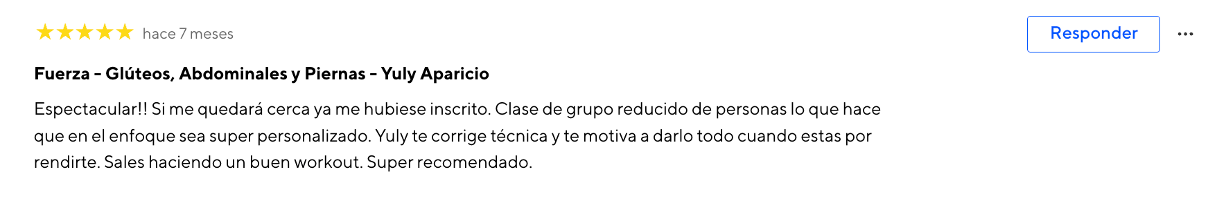 Reseña de 5 estrellas de 360Fitness Barcelona, captura 28 de julio de 2026
