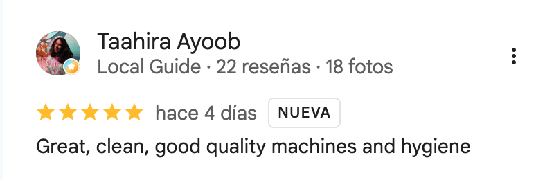 Reseña de 5 estrellas de 360Fitness Barcelona, captura 2 de octubre de 2026