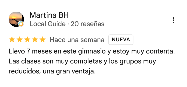 Reseña de 5 estrellas de 360Fitness Barcelona, captura 4 de octubre de 2026