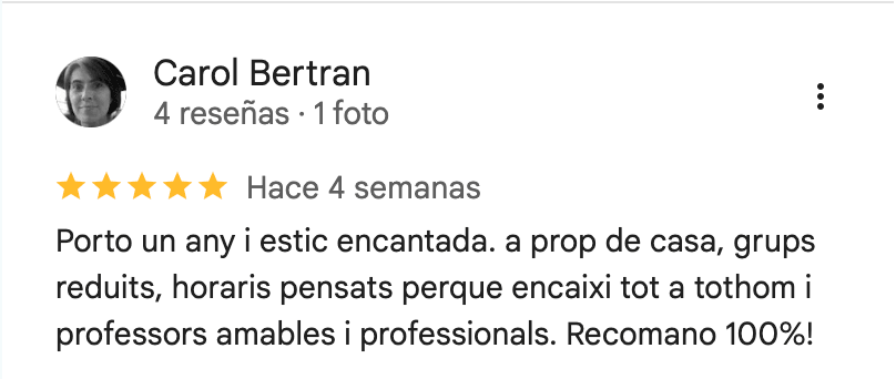 Reseña de 5 estrellas de 360Fitness Barcelona, captura 14 de octubre de 2026