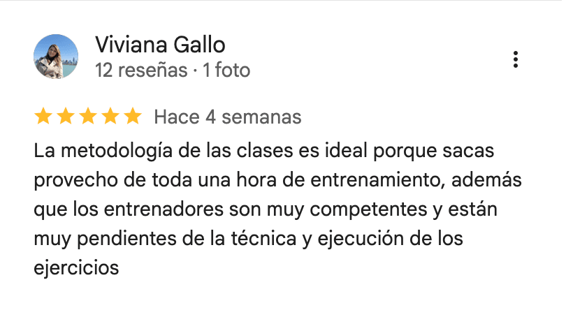 Reseña de 5 estrellas de 360Fitness Barcelona, captura 15 de octubre de 2026